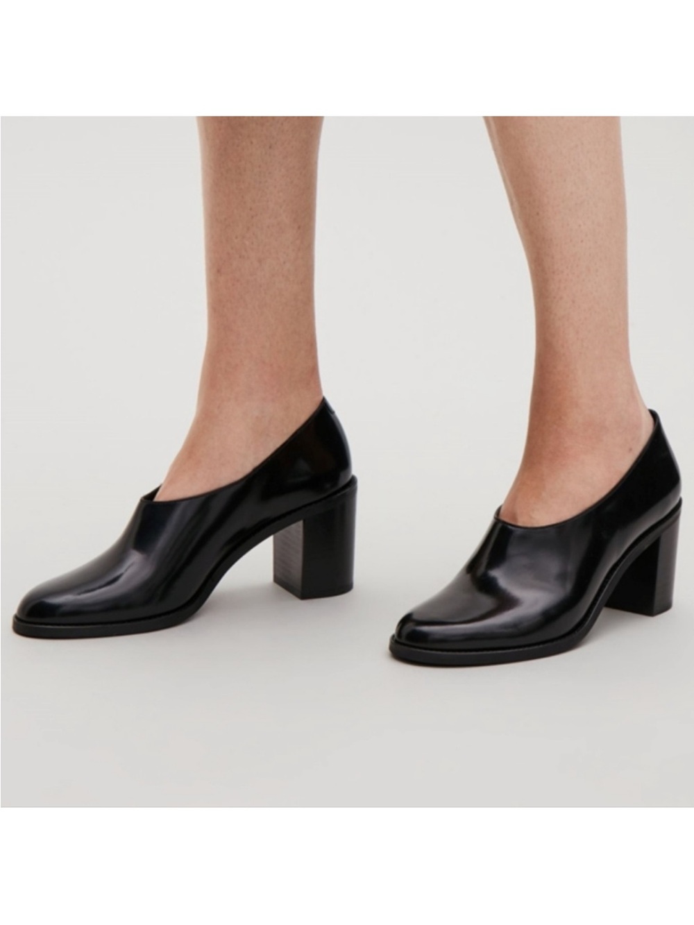 COS Chunky Leather Heels size 8,5